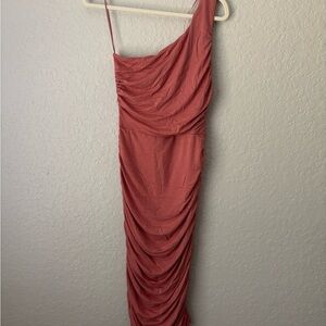 NWT: Socialite One-Shoulder Dress in Rose, size S